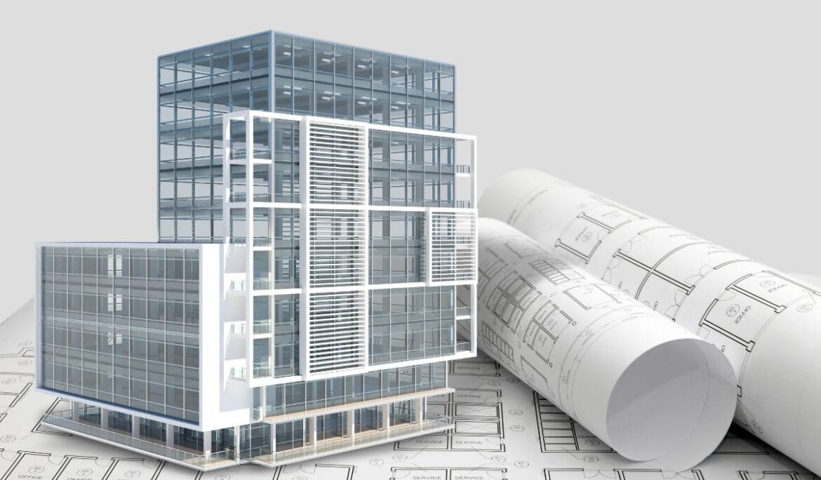 3D printed architectural model of a modern office building by Studio Hatch, showcasing scale model creation and presentation models for arch